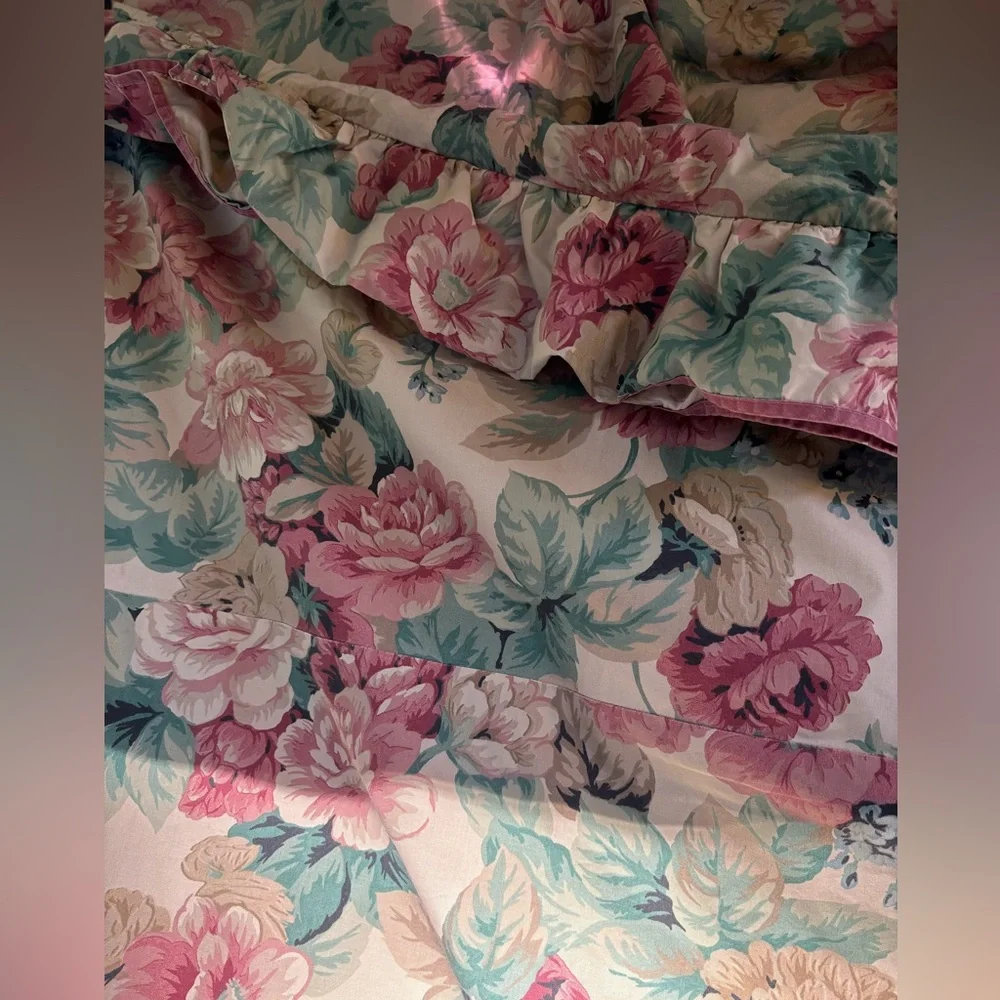 Vintage Springmaid Cottagecore 🌹English Country Garden Floral King Duvet Cover